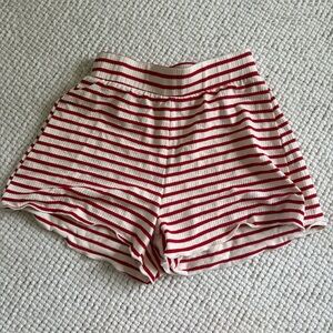Solai the Label red stripe shorts